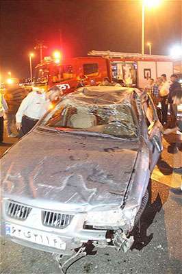 تصادف مرگبار در بزرگراه شیخ فضل‌الله + عکس