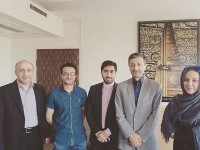عکس یادگاری بهنوش بختیاری با رئیس کمیته امداد امام خمینی”ره”