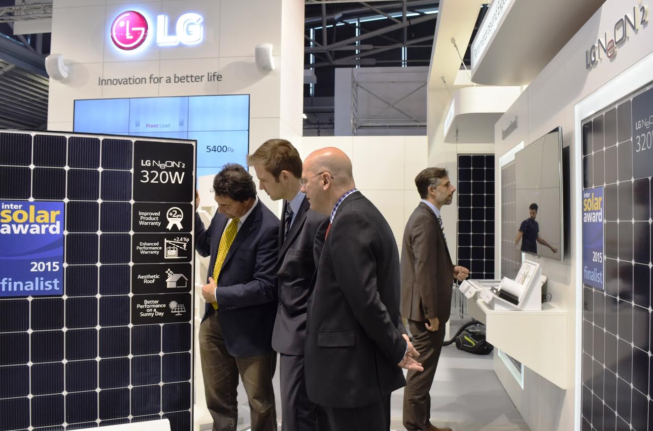 ال‌جی در نمایشگاه Intersolar Europe از کاراترین پنل خورشیدی خود رونمایی می‌کند