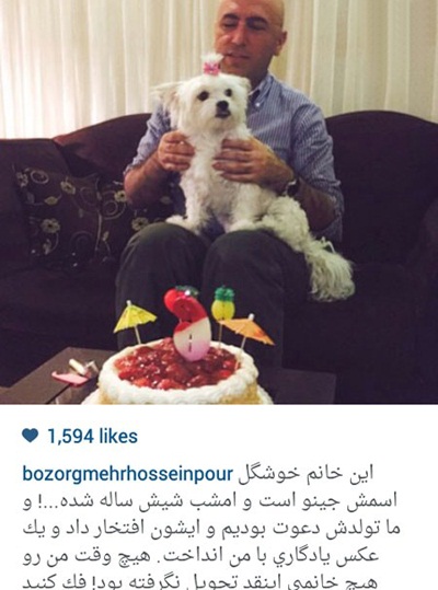 بزرگمهر حسین پور در جشن تولد 6 سالگی جینو خانم!