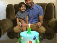 جواد نکونام در جشن تولد دو سالگی پسرش آقا آریان