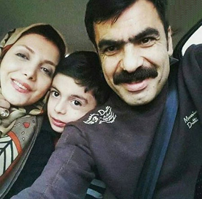 سلفی رویا میرعلمی در کنار همسر و فرزندش در ماشین
