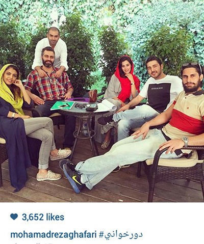 محمدرضا غفاری، آناهیتا افشار و سایر دوستان در یک کافه روشنفکری