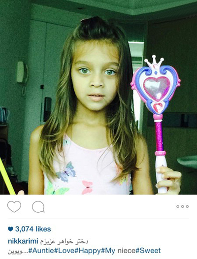 نیکی کریمی عکسی از «ویوین» (Vivien) خواهرزاده اش که نام و چهره ای کاملاً اروپایی دارد به اشتراک گذاشت
