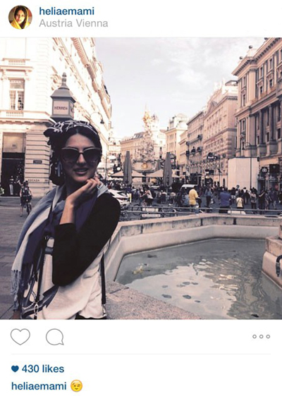 هلیا امامی در نمایی زیبا از وین اتریش