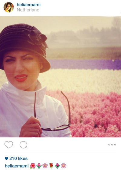 هلیا امامی در کوکن هوف هلند، زیباترین باغ گل دنیا