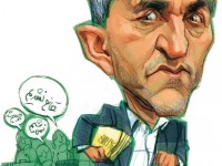 کاریکاتور وزیر سه کارته روحانی