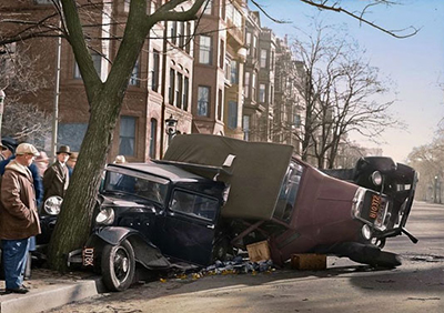 تصادف رانندگی در ۸۳ سال پیش +عکس