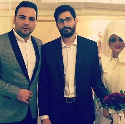 احسان علیخانی در جشن نامزدی عزیزانی که برنامه ماه عسلِ امسال وسیله ای برای خواستگاری از عروس خانم و وصلتشان شد