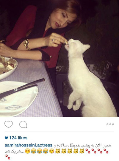 مطمئناً گربه ای که سالاد می‌خورد مهم ترین سوژه این عکسِ سمیرا حسینی است