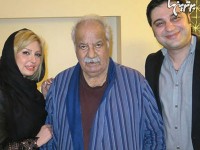 نیوشا ضیغمی و همسر محترم در کنار ناصر خان ملک مطیعی