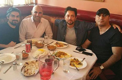 حمید فرخ نژاد، بهرام رادان و دوستان در یک رستوران