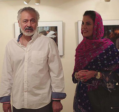 مجید مشیری و همسر محترم در یک گالری