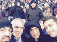 سلفی اقایان در استادیوم دیناموکیف در جریان بازی این تیم با چلسی در چارچوب لیگ قهرمانان اروپا