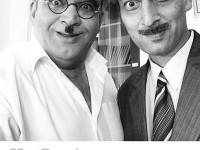 سلفی جالب نادر سلیمانی و ارژنگ امیرفضلی در پشت صحنه فیلم سینمایی آشوب که مطئناً یک کار طنز است