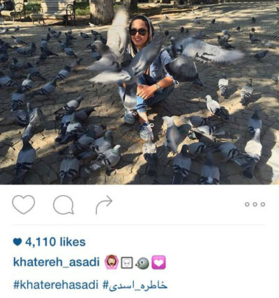 ایجاد مزاحمت خاطره اسدی برای کبوتر های گرسنه