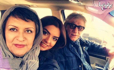 سلفی رویا تیموریان در کنار همسرش مسعود رایگان و دخترش