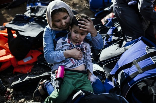 مهاجران پس از رسیدن به سواحل یونان