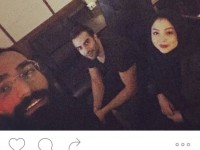 سلفی حمید صفت در کنار زهرا عاملی ترانه سرای موفق و محمد ناهیدی تنظیم کننده کاربلد کشورمان