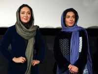 نیکی خانم کریمی و لیلا خانم زارع در نشست خبری فیلم شیفت شب
