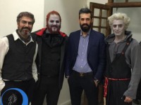 سعید معروف در کنار هنرمندان تئاتر