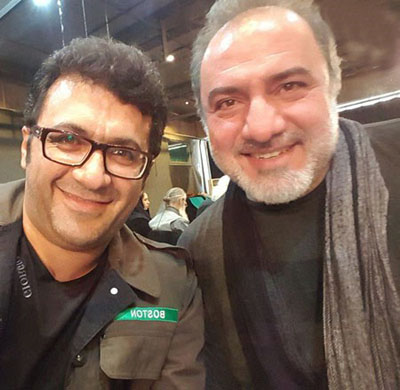 سلفی شهرام عبدلی و فرهاد قائمیان در حاشیه یک مراسم سینمایی
