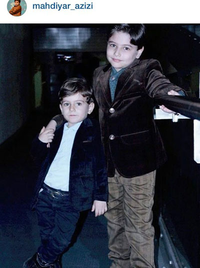مهدیار عزیزی (سمت راست)، بازیگر خردسالی که در فیلم «پدر آن دیگری» حسابی درخشیده است