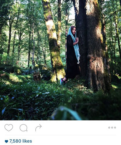 پریناز ایزدیار عکس جنگلی خود را با یک فصل تاخیر به اشتراک گذاشت