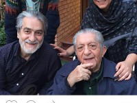 عکس یادگاری جالب ارژنگ امیرفضلی در کنار سه نسل از خانواده هنرمند انتظامی