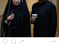 یکتا ناصر و بهنام شریفی در حاشیه یک تئاتر
