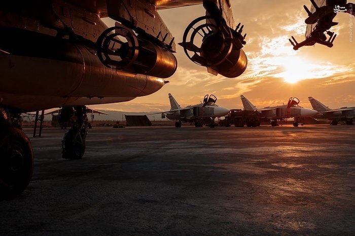 جنگنده‌های روسی در پایگاه حمیمیم سوریه