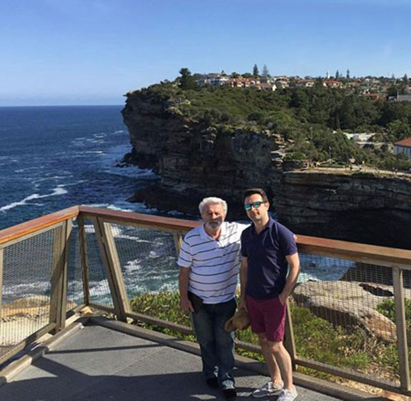عکس زیبای علی پهلوان و پدر عزیزش در استرالیا