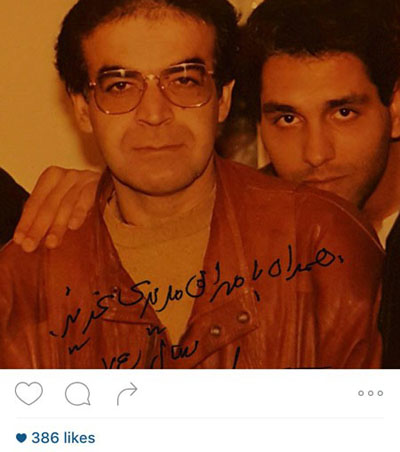 عکسی قدیمی و زیرخاکی از حمید خان لولایی در کنار مهران مدیری عزیز