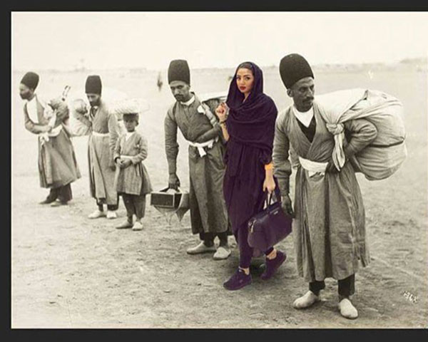 عکسی مربوط به ایام قدیم، وقتی که مهاجران در حال آمدن از پشت کوه های دماوند به سمت تهران بودند!