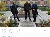 آناهیتا همتی و خانواده در حال تهرانگردی