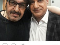 سلفی رشید کاکاوند شاعر، داستان نویس، ترانه سرا و مجری رادیو در کنار چهره دوست داشتنی رادیو و تلویزیون، محمد صالح علا