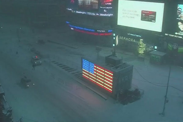 فیلم/ بارش باورنکردنی برف در شهر نیویورک