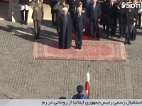 فیلم/ استقبال رسمی رئیس‌جمهوری ایتالیا از روحانی در رم