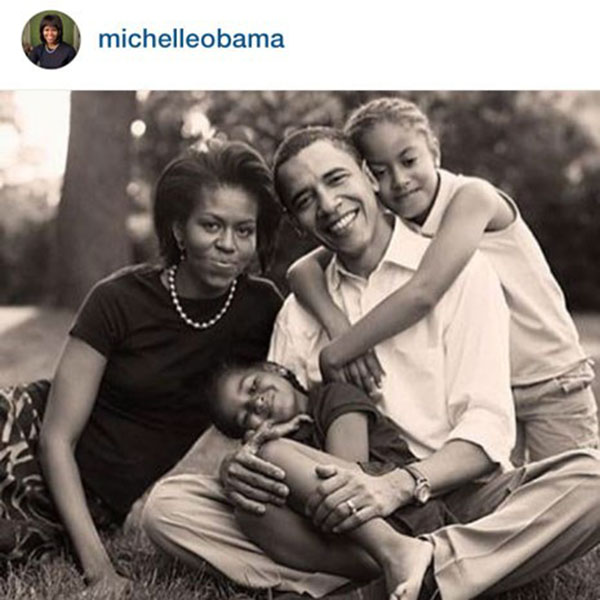 «میشل اوباما»، با این عکس خانوادگی برای همه سالی سرشار از شادی و خوشبختی آرزو کرد