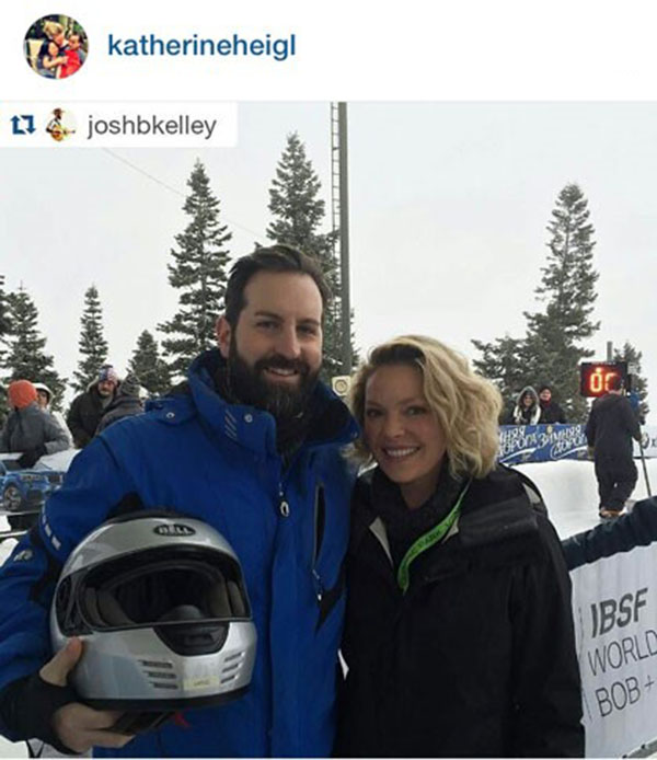 «کاترین هیگل» و همسرش «جاش کلی» در حال لذت بردن از تفریحات و ورزش های زمستانی