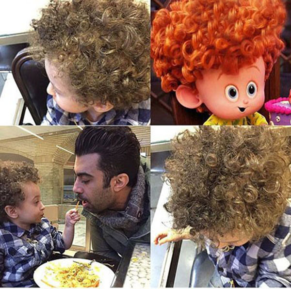 عکسی بامزه که روناک یونسی از همسر و پسرش مهرسام به اشتراک گذاشت