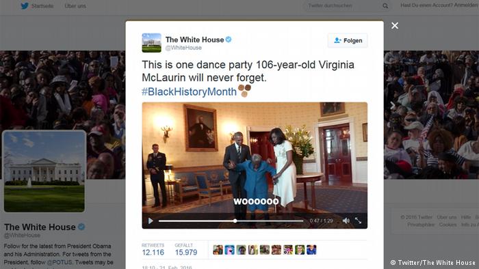 رقص شادی زن ۱۰۶ ساله با اوباما در کاخ سفید+ عکس