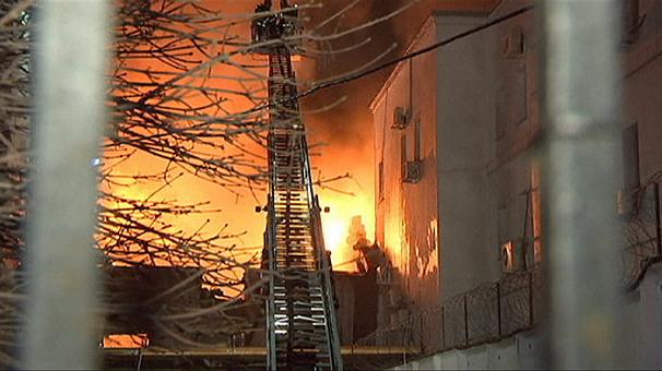 فیلم/ آتش سوزی مرگبار در حومه مسکو