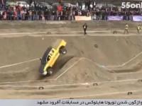 فیلم/ لحظه واژگون شدن تویوتا هایلوکس در مسابقات آفرود مشهد