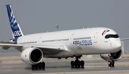 ایرباس A350 XWB در مهرآباد به زمین نشست