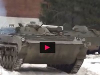 ورزش دیدنی زمستانی اسنوبرد با استفاده از تانک در روسیه