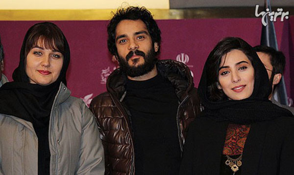 آناهیتا افشار، ساعد سهیلی و گلوریا هاردی در مقابل پاپ آن کاخ جشنواره