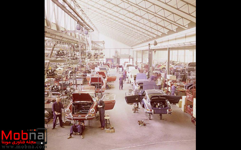 خط تولید پورشه در دهه ۷۰ میلادی (عکس)