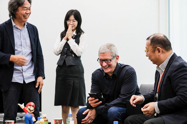 تیم کوک با مدیران نینتندو در ژاپن ملاقات کرد
