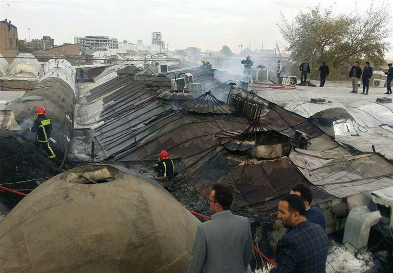 بازار تاریخی ارومیه آتش گرفت (+عکس)